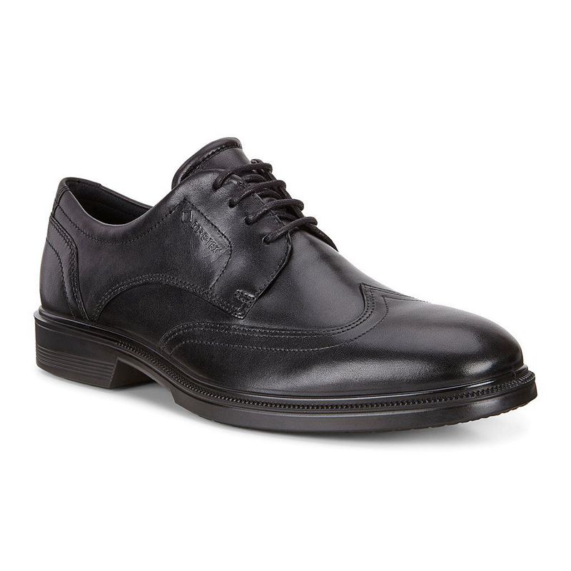 Zapatos Con Cordones Ecco Lisbon Para Hombre,Negras,426731-FQH